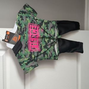 Reebok (M 5/6) camo top/leggings/headband